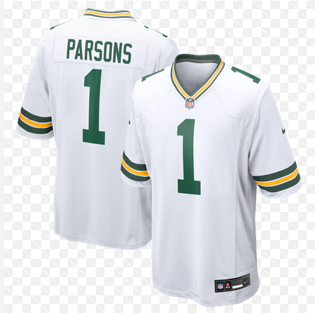 Men Green Bay Packers #1 Micah Parsons white Nike NFL 2026 jersey->green bay packers->NFL Jersey